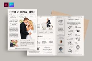Wedding Program Newspaper Template