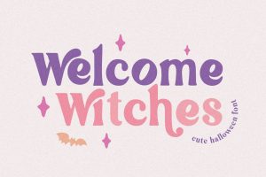 Welcome Witches Retro Halloween Font