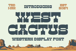 West Cactus – Western Display Font