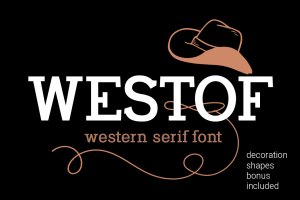 Westof| western serif font