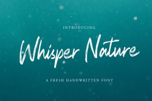 Whisper Nature Brush Script Font