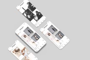 White / Clay Phone Mockup + InstaStory UI