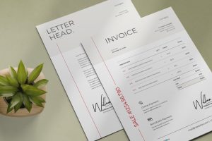 White and Cream Invoice Layout Template