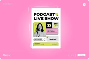 White Colorful Neo Brutalism Podcast Flyer • 004