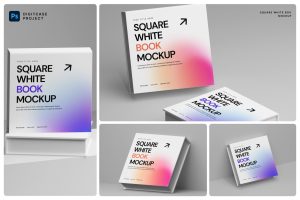 White Square Box Mockup