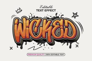 Wicked Text Effect Graffiti Style