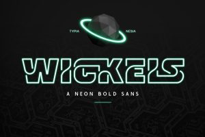 Wickels – Techno Scifi Neon Sign Font
