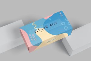 Wide Rectangle Tissue Box Mockups