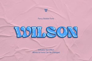 Wilson | 3D fonts Bubble fonts