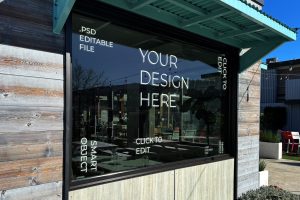 Window Glass Logo Mockup