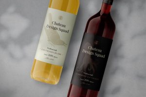 Wine Bottles Mockup Scene