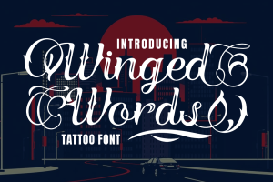 Winged Words – Tattoo Font