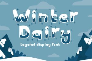 Winter Dairy – Christmas Font