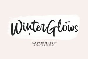 Winter Glows Brush Font