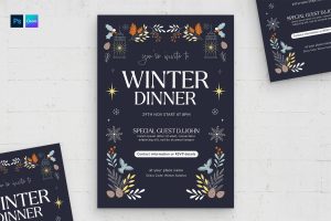 Winter Solstice Flyer Template