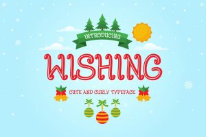 Wishing – Curly Decorative Christmas Font