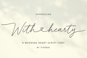 With Hearty – Wedding Heart Script Font