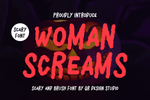 Woman Screams – Horror Font