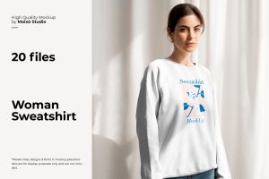 Woman Sweatshirt Mockup Bundle