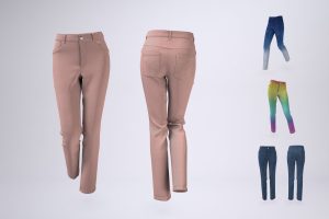 Woman’s Denim Jeans or Trousers Mock-Up