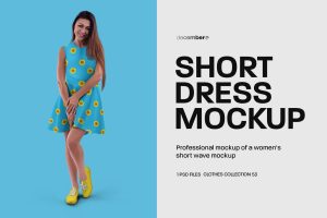 Women’s Short Wave Dress Mockups