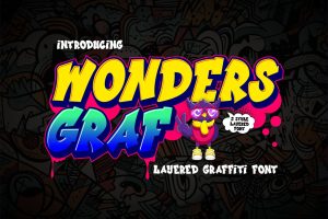 Wonders Graff – 3d Layered Graffiti Font