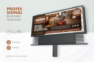 Wood Furniture Billboard Templates