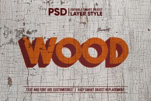 Wood Text Effect