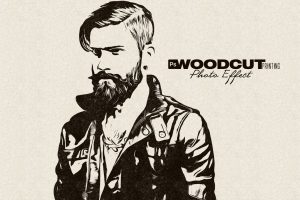 Woodcut Printing Photoshop Effect
