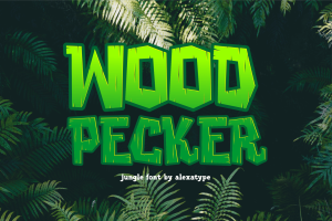 Woodpecker – Unique Jungle Font