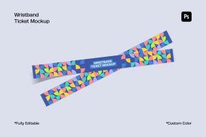 Wristband Ticket Mockup