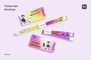Wristband Ticket Mockup