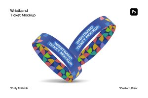 Wristband Ticket Mockup