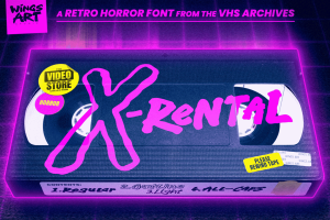 X-Rental – 1980s Retro VHS Horror Font