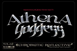Y2K Glossy Chrome Type FX – Photoshop Text Effect