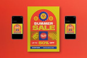 Yellow Orange Summer Sale Flyer