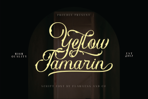 Yellow Tamarin Blackletter Tattoo Font