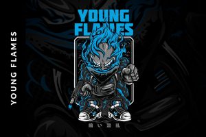 Young Flames T-Shirt Design