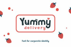 Yummy delivery – font for corporate identity