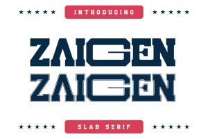 Zaigen Slab Serif Font