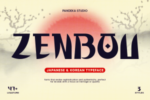Zenbou – Modern Japanese Brush Typeface