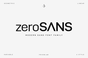 Zero | A Geometric Sans Typeface