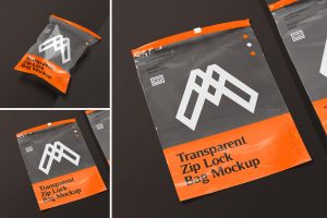 Zip Lock Plastic Bag Mockup