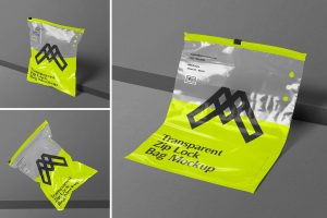 Zip Lock Plastic Bag Mockup
