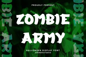 Zombie Army – Halloween Display Font