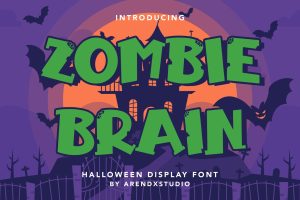 Zombie Brain – Halloween Display Font