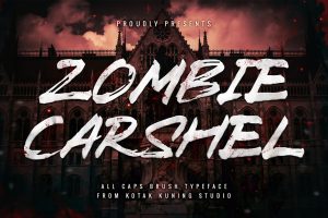 Zombie Carshel – Brush Textured Font