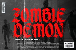 Zombie Demon Metal Horror Display Font