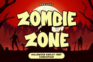 Zombie Zone – Halloween Display Font