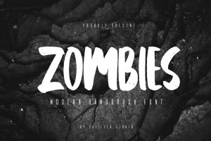 Zombies – Modern Handbrush Font